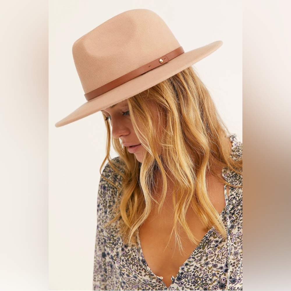 Free People Wythe Leather Band Felt Hat